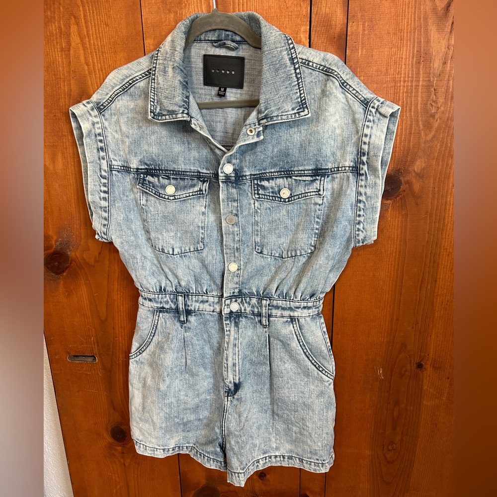 Blank NYC Blue Denim Jumpsuit
